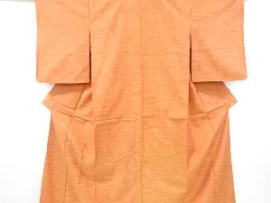 アンティーク　乱れ格子織り出し手織り紬着物